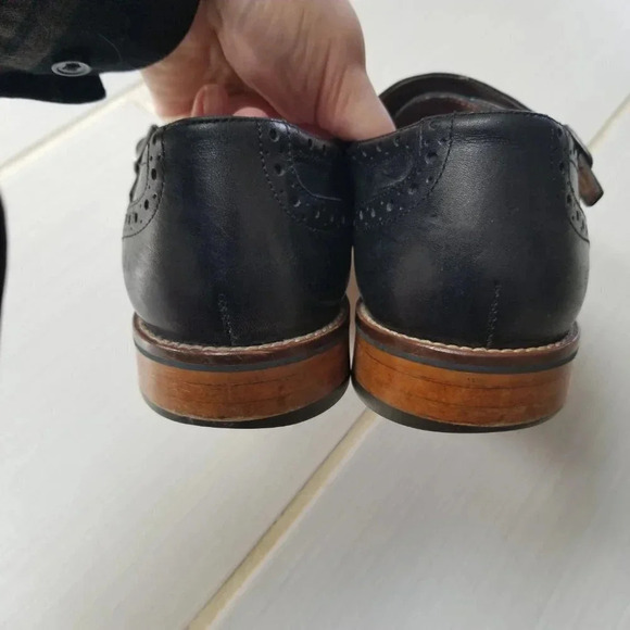 Johnston & Murphy Conard Double  Monk Strap Black Oxford Dress Shoes 10.5 - Picture 16 of 16